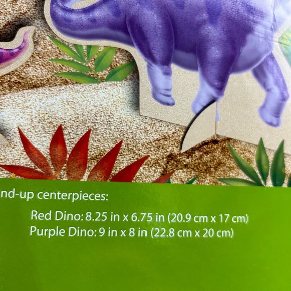 Dinosaur Party room decor centerpieces & wooden Triceratops 9 pieces total Large - Picture 6 of 14
